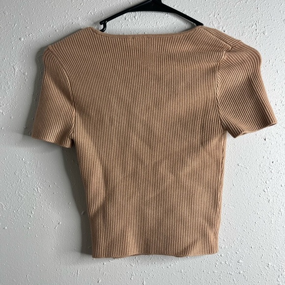 Abercrombie Ottoman Square Neck Sweater Crop Tee XS - Picture 4 of 4